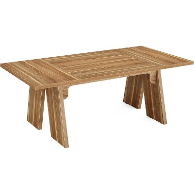 Tribesigns 6ft Conference Table with Solid Wood Legs for Office Meeting Room