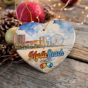 Classic Myrtle Beach Artistic Handcrafted Christmas Ornament, South Carolina Souvenir and Keepsake Decor| OrnamentallyYou - 1 of 4