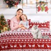 Christmas Duvet Cover, Soft Microfiber Red Duvet Covers, Reversible Printed Comforter Cover Set Holiday Decorative Bedding, Reindeer and Tree - 3 of 4