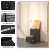GlasFlength File Cabinets 2 Drawer File Cabinet Rolling Filing Cabinet Mobile File Cabinet for Home Office, Black, 15.16"*17.72"*28.5" - 4 of 4