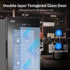 RAPSUAR 10.7 in. Wine Cooler 12 Bottle Freestanding Wine Refrigerator with Door Lock, Black - 4 of 4