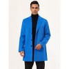 INSPIRE CHIC Men's Notched Lapel Single Breasted Winter Long Jacket Overcoat - 3 of 4