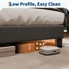Full Size Bed Frame with Adjustable Headboard, Fabric Upholstered and Wooden Slats Support - 4 of 4