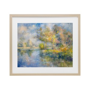 Stupell Industries Colors By The Water Framed Print Under Glass Art - 1 of 4