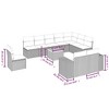 vidaXL Patio Sofa Set with Cushions Outdoor Furniture 11 Piece Poly Rattan - Beige and Cream - 3 of 4
