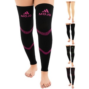 Mojo Men’s & Women’s 20–30mmHg Graduated Compression Thigh-High Sleeves – Circulation, Varicose Veins, Edema & Swelling Relief, A609VV - 1 of 4