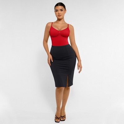 Feelingirl Women's Seamless Tummy Control Brief Shapewear Bodysuit Black XS/S