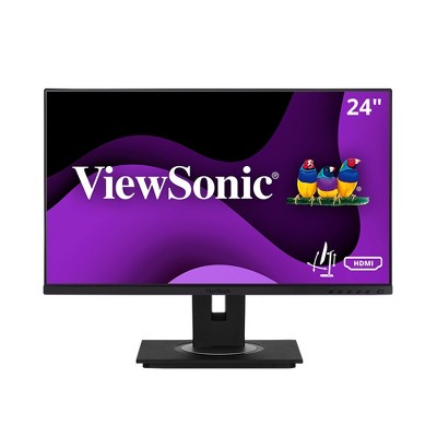 ViewSonic VG2448A 24 Inch IPS 1080p Ergonomic Monitor with Ultra-Thin Bezels, HDMI, DisplayPort, USB, VGA, and 40 Degree Tilt for Home and Office