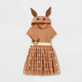 Girls' Pokémon Eevee Cosplay Dress - Brown