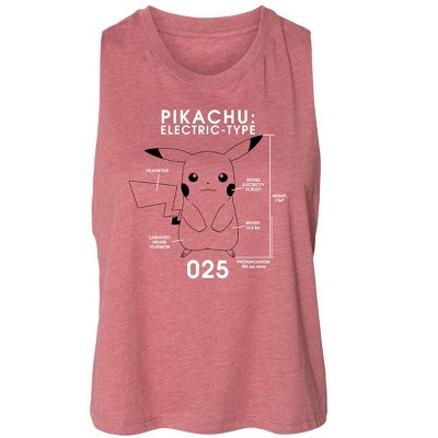 Women's Pokémon Electric Type Graphic Racerback Tank - Heather Mauve - Small