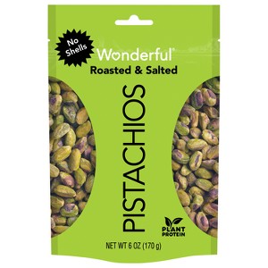 Wonderful Roasted & Salted Shelled Pistachios - 6oz - 1 of 4
