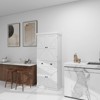MAYEERTY White 71" Freestanding Kitchen Pantry, 4 Doors 1 Drawer 2 Adjustable Shelves - 2 of 4