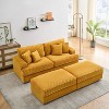 CENGHU 82 Inches Corduroy Sofa, Sectional Sofa, two Storage Feet +4 Throw Pillows, L Shaped Sofa Couches for Living Room, Office - 2 of 4