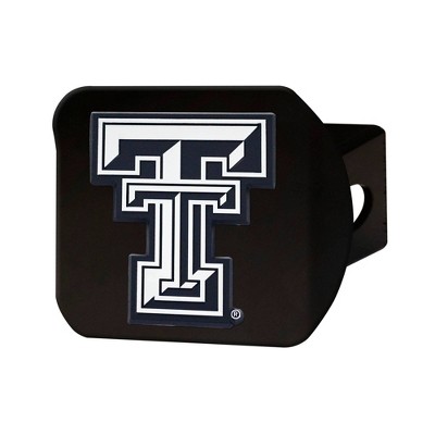 NCAA Texas Tech Red Raiders University Chrome Metal Hitch Cover - Black