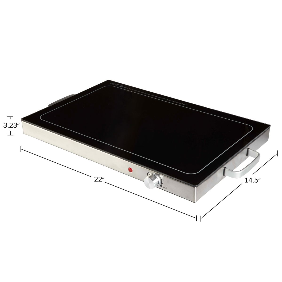Classic Cuisine Electric Warming Tray - Food Warmer with 3 Temperature Settings, Stainless Steel Construction and Cool-Touch Handles - thumbnail 7