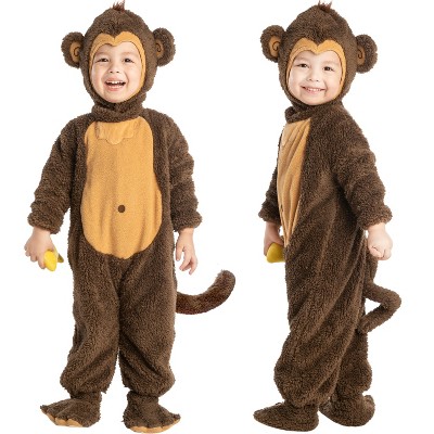 Joyfy Halloween Monkey Costume Toddler, Kids Monkey Costume with Banana for Baby Halloween Dress Up Party