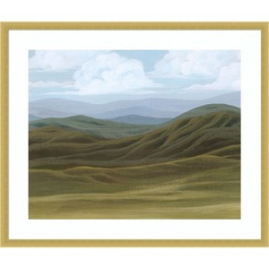 Amanti Art Blue Mountain Strata II by Grace Popp Wood Framed Wall Art Print - 1 of 4