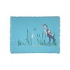 RightSide Designs Set of Four Embroidered Heron Blue Napkins - 2 of 3