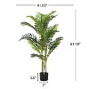 Sapphtopaz Artificial Palm Tree Faux Plants, Artificial Tree Indoor with Natural Wood Trunk, Room Decor for Home, Porch - 4 of 4