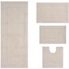 Set of 4 Classy Bathmat Collection Ivory Cotton Tufted Bath Rug - Home Weavers - 2 of 4
