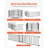 VEVOR Baby Gate, 192 Inches Extra Wide, 28 Inches High 8-Panel Foldable Dog Gate, One-Hand Open, Install Between Two Walls or As a Fence, Black - 3 of 4