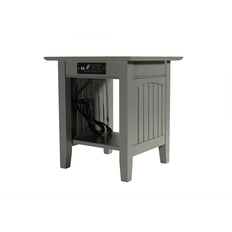 Nantucket End Table with Charger Gray - AFI, 4 of 8