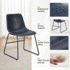 SEVOBAL Accent Chairs, Dining Chairs Set of 4, Kitchen & Dining Room Chairs Dining Chairs, Blue, 22"*20.5"*33.9" - 4 of 4