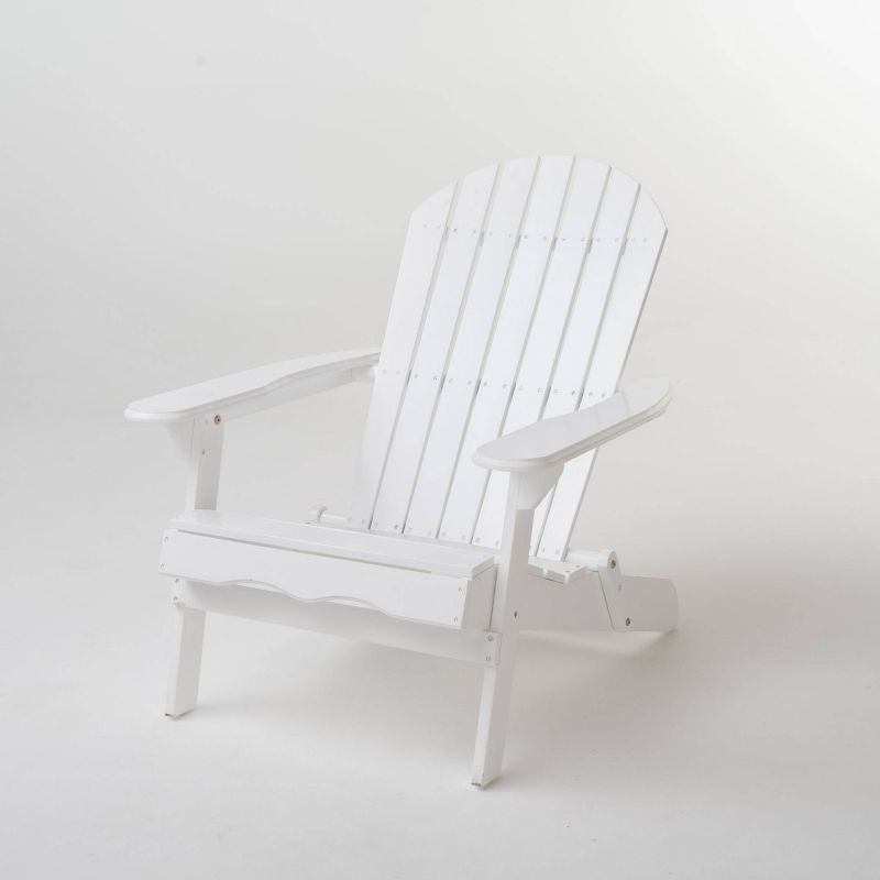 Malibu 2pk Acacia Wood Adirondack Chairs - White/Gray - Christopher Knight Home, 5 of 6