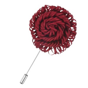 Unique Bargains Flower Lapel Pins Stick Brooch for Men Wedding Graduation 1 Pc - 1 of 4