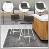LeisureMod Elland Leather Bar Stool – Modern Counter Height Stool with White Stainless Steel Legs for Kitchen Island or Home Bar Set of 2 - 4 of 4