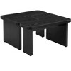 Vynxaria Detachable Rectangle Wood Coffee Table in Black - L Shape for Dining & Garden - 2 of 4