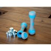 Bintiva Adjustable Dumbbell – Neoprene-Coated Ergonomic Design with Insertable Weight Bars – 5lb Blue - 2 of 4