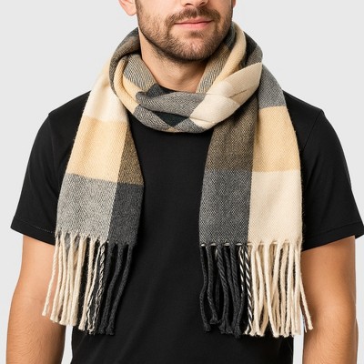 Alpine Swiss Mens Plaid Scarf Softer Than Cashmere Scarves Winter Shawl