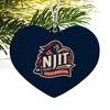 New Jersey Institute of Technology Primary Logo Heart Love Wood Christmas Tree Holiday Ornament - 2 of 3