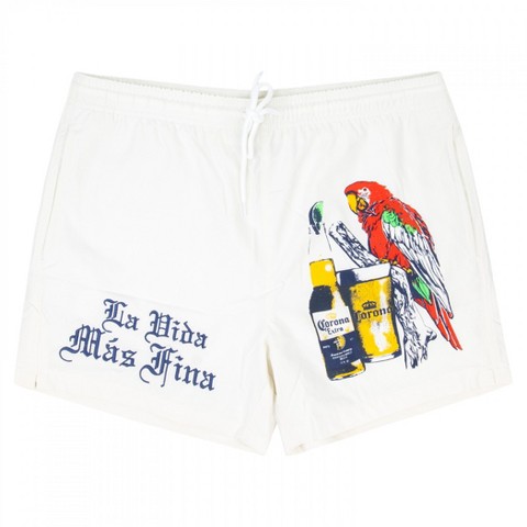 Corona Mens Corona Extra La Vida Mas Fina Parot Board Shorts - Medium (32-34)