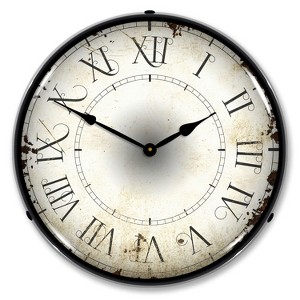 Collectable Sign & Clock | Roman Antique LED Wall Clock Retro/Vintage, Lighted - 1 of 4