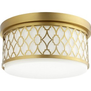Quorum Lighting 3 - Light Flush Mount in  Aged Brass - 1 of 1
