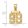 Black Bow Jewelry 14k Yellow Gold, Varsity Collection, Small D/C Pendant Number 98 - 2 of 3
