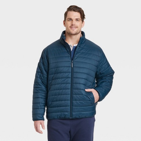 Men's Big & Tall Lightweight Puffer Jacket - Goodfellow & Co™ Navy