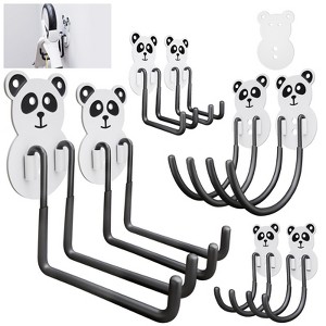Munora 8-Piece Heavy Duty Wall Hooks - 42LB Max Weight, Stainless Steel Self-Adhesive Hangers for Bathroom, Kitchen & Home Organization - 1 of 4