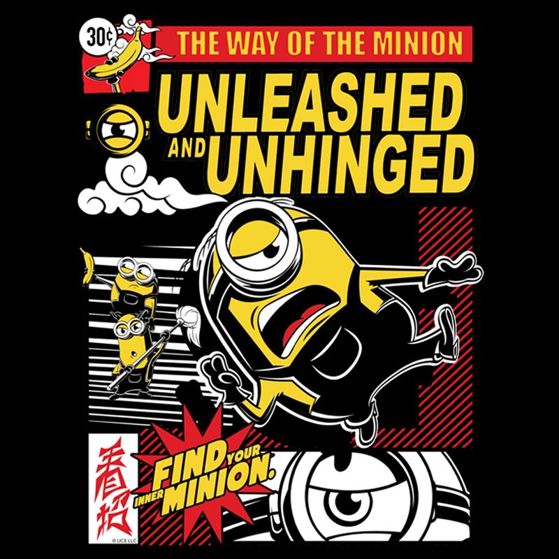 Men's Minions: The Rise of Gru Unleashed and Unhinged Poster T-Shirt, 2 of 6