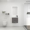 22'' Wall-Mounted Bathroom Vanity with Ceramic Sink and Modern Storage Cabinet - Grey - 3 of 4
