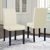 Subrtex Faux Leather Indoor Dining Chair Set Of 2, Modern Mid-Century Chairs For Home - 2 of 4