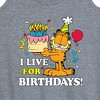 Women's - Garfield - I Live For Birthday's Graphic Racerback Tank - 2 of 4