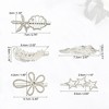 Unique Bargains Girl's Pearl Cute Style Metal Hair Clips Silver Tone 1 Set of 5 Pcs - 3 of 4