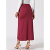 Allegra K Women's Boho High Waisted Long Summer Beach Maxi Wrap Skirts with Slit - 3 of 4