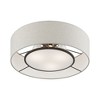 Livex Lighting Ellsworth 3 - Light Semi-Flush Mount in  Brushed Nickel/Shiny White - 2 of 4