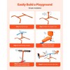 VEVOR Kids Seesaw, 300 lbs Load Capacity, Sit and Spin Teeter Totter, Swiveling 360 Degrees Rotating for Children Aged 3+, Orange&Blue - 4 of 4