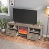 70 Inch Modern TV Stand with 2 Drawers and 4 Storage Shelves, Wood Media Console Cabinet for Living Room, Bedroom, Entertainment Center - 3 of 4