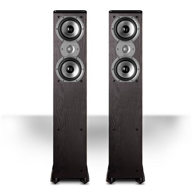 Polk Audio TSi300 3-Way Tower Speakers with Two 5-1/4" Drivers - Pair (Black)